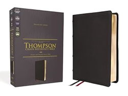Image of NASB Thompson Chain-Reference Bible, Genuine Leather, Calfskin, Black
