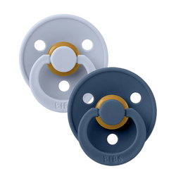 Image of Bibs Pacifier Original 6-18 Months – Dusty Blue/Steel Blue