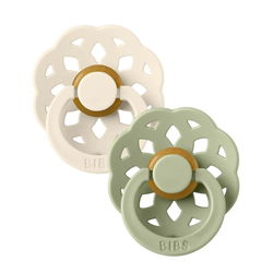 Image of Bibs Pacifier Boheme 6-18 Months – Ivory/Sage
