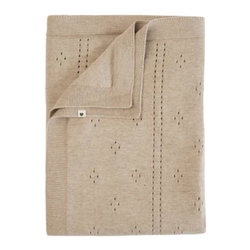 Image of BIBS Knitted Blanket Pointelle Vanilla
