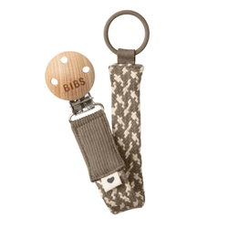 Image of BIBS Pacifier Clip Dark Oak/Vanilla