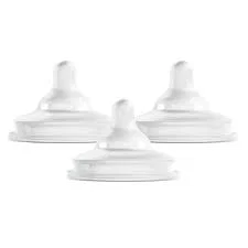 NURSH Curve Silicone Nipples 3pk - Slow Flow