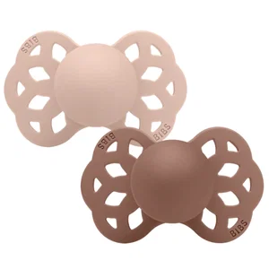 Bibs Pacifier lnfinity Anatomical 6-18 Months - Blush/Woodchuck