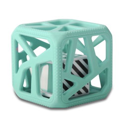 Image of Chew Cube – Silicone Teether Rattle – Mint