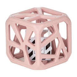 Image of Chew Cube – Silicone Teether Rattle – Mauve