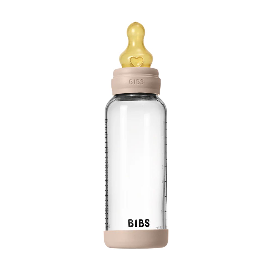 Image of Baby Glass Bottle Set 8oz Latex – Blush
