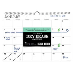 Image of Dry Erase Medium Wall Calendar – Undated 17″ x 12″