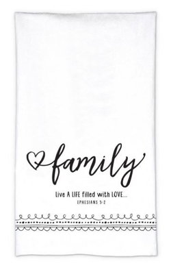 Image of Tea Towel – Family – White