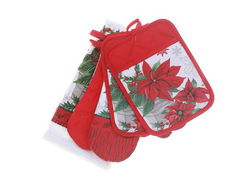 Image of 5 pc Kitchen Set Poinsettia