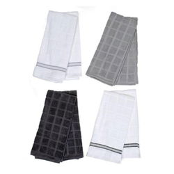 Image of 2 Pk Checkered Terry Kitchen Towels (Assorted)