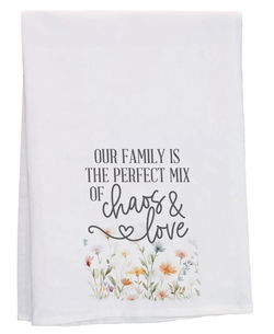 Image of Chaos & Love Flowers Tea Towel