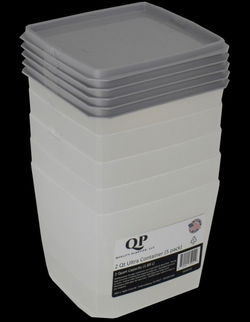 Image of Ultra Square Freezer Container 2 Qt (5pack)