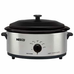 Image of Roaster Oven Nesco 6 qt Oval Stainless Steel Shell