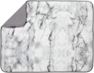 Microfiber Dish Drying Mat - L Marble  -  16"x18"