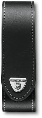 Image of Large Leather Black Clip Pouch