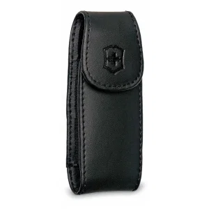 Large Leather Black Clip Pouch