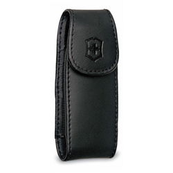 Image of Large Leather Black Clip Pouch