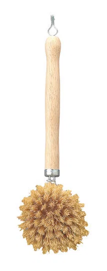 Vegetable Brush with Natural Bristles Long Handle