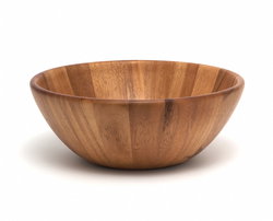 Image of Acacia Round Flair Salad Bowl, Large 12′