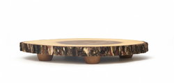 Image of Acacia Bark Footed Server, Small 10-12′