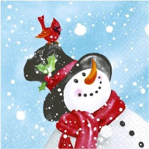 Luncheon Napkins - Happy Snowman