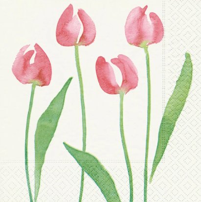 Watercolour Tulip - Luncheon Napkin