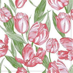 Image of Paper Napkins Pink Tulips