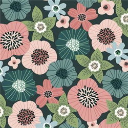 Image of Paper Napkins Emerald Flowers