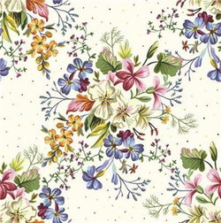 Image of Paper Napkin Delicate Flowers