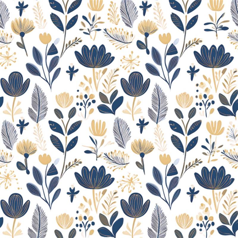 Image of Paper Napkin Floral Pattern