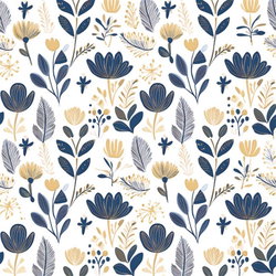 Image of Paper Napkin Floral Pattern