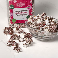 Image of Gourmet Chocolate & Candy Cane Laced Popcorn