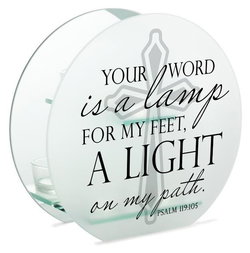 Image of Tealight Holder Your Word Is A Lamp For My Feet
