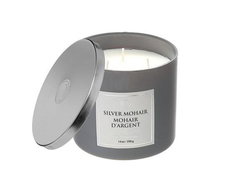Image of Silver Mohair: 14oz 3 Wick Luxe Scented Candle w/lid