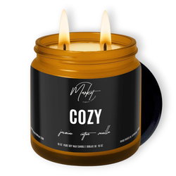 Image of 16 oz. Amber Jar- Cozy Candle