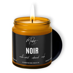 Image of 8 oz. Amber Jar- Noir Candle