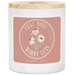 Image of Pray More Daisies – LAT Candle