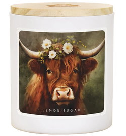 Image of Floral Highland Cow – LEM Candle