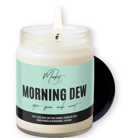 Image of Morning Dew 8 oz. Candle- Clear Jar