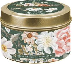 Image of Tin Candle Floral Green Trust in the Lord Prov. 3:5