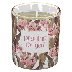 Image of Glass Candle Praying For You