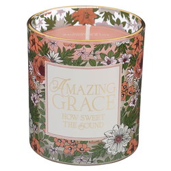 Image of Glass Candle Amazing Grace