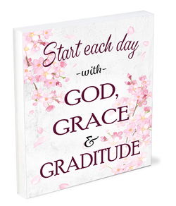 Image of Shelfie Sitter God, Grace, Gratitude 4×5