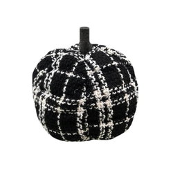 Image of Blk/Wht Plaid Pumpkin – Medium