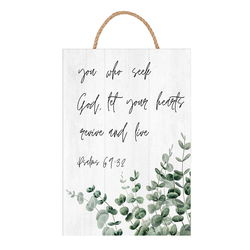 Image of Wood-N-Rope Sign Seek God 7×10