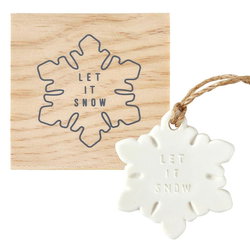 Image of Face to Face Ceramic Ornament – Snowflake – Let It Snow