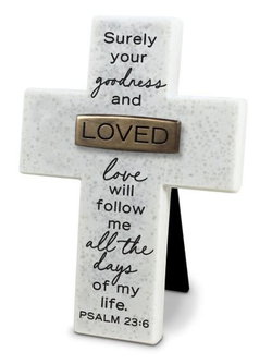 Image of Tabletop Cross Copper Accented Loved