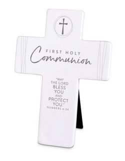 Image of Tabletop Cross Holy Communion White