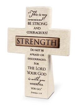 Image of Tabletop Cross Strength Bronze Bar5.50:H