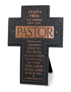 Image of Tabletop Cross Stand Firm Pastor